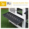 Load image into Gallery viewer, 2-tier Wood Rabbit Hutch Backyard Bunny Cage Small Animal House w/ Ramp and Outdoor Run, Grey
