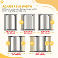 Load image into Gallery viewer, Baby Gate, Pet Gate with 3 Extensions, Auto-Close, Two-Way Open, Pressure Mounted for Stair, Doorways and Hallways, 36"H, Black
