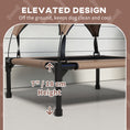 Load image into Gallery viewer, Elevated Dog Bed with Canopy, Cooling Dog Cot Bed for Camping, Portable Raised Pet Cot with Washable Breathable Mesh, for Indoor Outdoor, S & M Dogs, 30" x 24" x 27", Coffee
