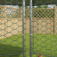 Load image into Gallery viewer, Walk in Chicken Run Chicken Coop Galvanised Outdoor Poultry Cage w/ Cover, for 10-15 Chickens, Hens, Rabbits, Ducks, 4 x 3.5 x 2.6m - Silver Tone
