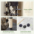 Load image into Gallery viewer, 59 Inch Cat Tree, Large Multi-Level Cat Tower with Sisal Scratching Posts, Cozy Condo, Top Perch, Ladder and Interactive Balls for Indoor Kittens, Dark Grey

