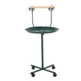 Load image into Gallery viewer, Bird Perch Stand, T-Stand Bird Training with Perch, Four Wheels, Feeding Bowls, Parrot Stand for Small, Medium Birds, Green
