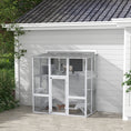 Load image into Gallery viewer, Catio, Wooden Outdoor Cat Enclosure Window Box with Weatherproof Roof, Bridge, Resting Box, Platforms, Cat Cage for 2 Kittens, White

