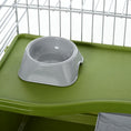 Load image into Gallery viewer, 35" Small Animal Cage, Rolling Bunny Cage, Guinea Pig Cage with Food Dish, Water Bottle, Hay Feeder, Platform, Ramp for Chinchilla, Green
