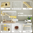 Load image into Gallery viewer, Hamster Cage, Transparent Small Animal House with Deep Bottom, Wooden Ramp, Hut, Bathroom and Exercise Wheel for Hamster and Gerbil, 23.2" L x 14" W x 18.5" H, Two Huts
