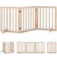 Load image into Gallery viewer, Wooden Dog Gate, 3-Panel Freestanding Pet Gates Indoor with 2 Support Feet and 360° Flexible Hinges, Foldable Dog Barrier for Stairs, Doorways, Bedrooms, 61H cm, Natural

