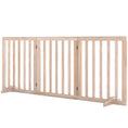 Load image into Gallery viewer, Wooden Dog Gate, 3-Panel Freestanding Pet Gates Indoor with 2 Support Feet and 360° Flexible Hinges, Foldable Dog Barrier for Stairs, Doorways, Bedrooms, 61H cm, Natural
