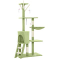 Load image into Gallery viewer, Cat Tree, 53" Cat Tower for Indoor Kittens with Sisal Scratching Posts, Plush Perches, Condo, Hammock, Ladder, Dangling Toys, Multi-Level Kitty Activity Centre, Green
