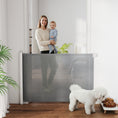 Load image into Gallery viewer, Retractable Stair Gate for Dogs, Pet Mesh Safety Gate, 82.5cm Tall, Extends up to 115cm for Doorways, Stairs, Hallways, Indoor Outdoor, Grey
