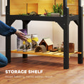 Load image into Gallery viewer, Tortoise Habitat with Storage Shelf, Wooden Tortoise Enclosure with Clear Windows, Lamp Holder, Openable Top, Built-in Tray, Reptile Cage for Indoor Outdoor Use, Yellow
