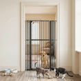 Charger l'image dans la visionneuse de la galerie, 63" Extra Tall Pet Gate for Cats and Dogs, 30-41" Wide Adjustable Pressure Mounted Baby Gate for Doorways, Hallways, Stairs, Includes 2 Extensions, No Drilling, Auto Close

