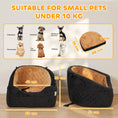 Load image into Gallery viewer, Dog Car Seat for Small Breeds Under 10kg, Dog Booster Seat Detachable Washable with Seat Belt, Thick Cushion, Portable Pet Travel Bed with Storage Pockets, Brown
