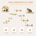 Load image into Gallery viewer, 8 Piece Cat Shelves Set, Cat Wall Furniture with Condo, 3 Perches, 3 Scratching Posts, Steps, Wall Mounted Kitty Tree for Indoor Kittens, Beige
