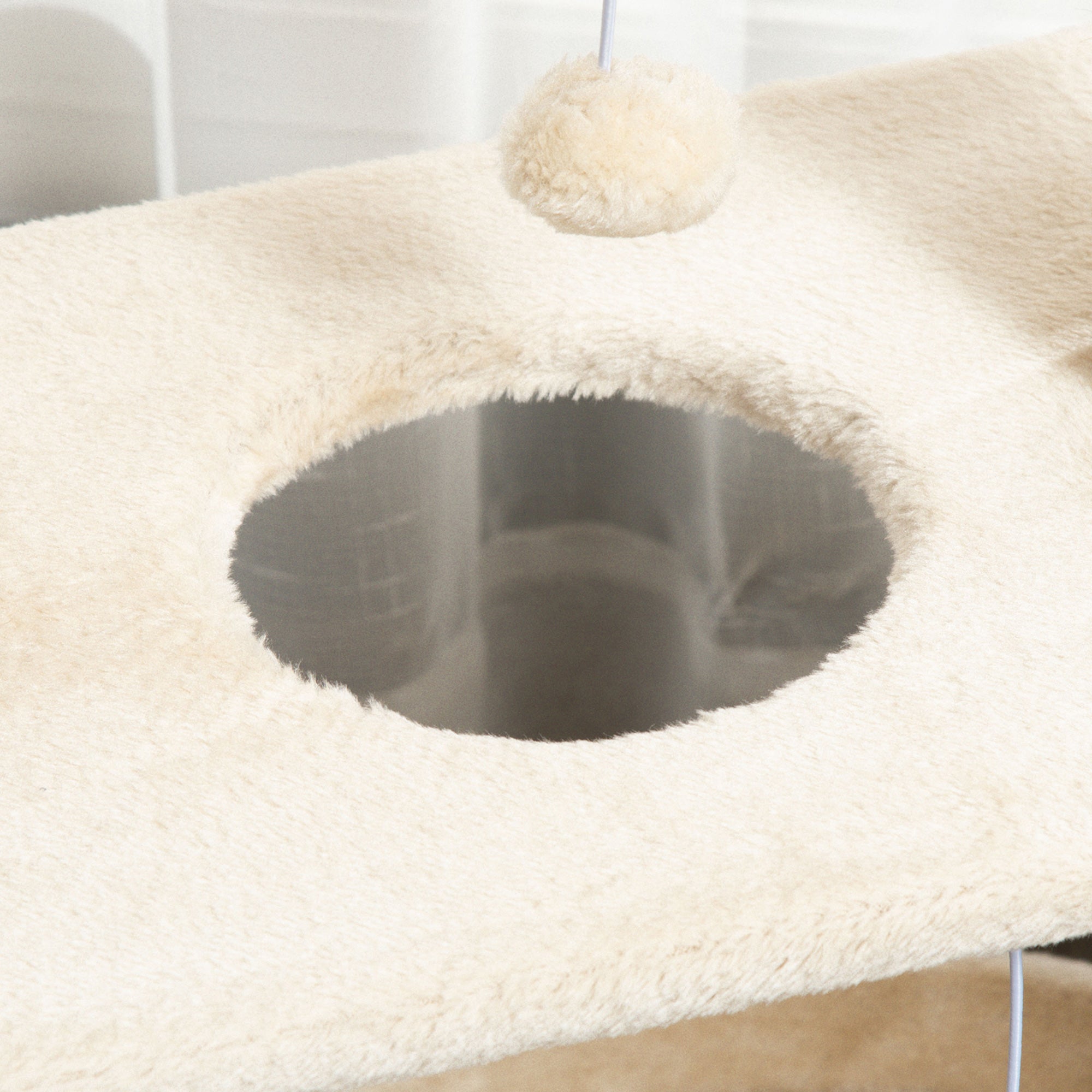 Cat Tree for Indoor Cats with Scratching Posts Pad, Kitten Tower with Bed Perch Ball Toy, 60 x 30 x 76 cm, Light Brown