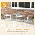 Load image into Gallery viewer, PawHut Outdoor Cat Tunnel with Extendable Design, 79" L Wooden Cat Run with Weather Protection, Connecting Inside and Outside, for Deck Patios, Balconies, White
