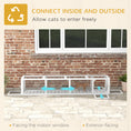 Load image into Gallery viewer, PawHut Outdoor Cat Tunnel with Extendable Design, 79" L Wooden Cat Run with Weather Protection, Connecting Inside and Outside, for Deck Patios, Balconies, White
