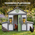 Load image into Gallery viewer, Wooden Chicken Coop, Hen House for 2-4 Hens, Outdoor Playhouse Poultry Cage with 2 Nesting Boxes, Waterproof Roof, Windows, Chicken Hutch for Farm Backyard, 72" x 50" x 54", White
