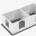 Load image into Gallery viewer, Whelping Box for Dogs with Water-Resistant Washable Whelping Pad, Dog Whelping Box with Clear Panels, Adjustable Entrance, Two Room Design, Non-Slip Foot Pads, for Small Dogs, 164 x 80cm
