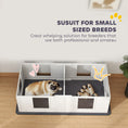 Load image into Gallery viewer, Whelping Box for Dogs with Water-Resistant Washable Whelping Pad, Dog Whelping Box with Clear Panels, Adjustable Entrance, Two Room Design, Non-Slip Foot Pads, for Small Dogs, 164 x 80cm

