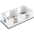 Load image into Gallery viewer, Whelping Box for Dogs with Water-Resistant Washable Whelping Pad, Dog Whelping Box with Clear Panels, Adjustable Entrance, Two Room Design, Non-Slip Foot Pads, for Small Dogs, 164 x 80cm
