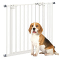 Load image into Gallery viewer, Dog Gate Stair Gate Pressure Fit Pets Barrier Auto Close for Doorway Hallway, 74-87cm Wide Adjustable, White
