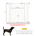Load image into Gallery viewer, Dog Gate Stair Gate Pressure Fit Pets Barrier Auto Close for Doorway Hallway, 74-87cm Wide Adjustable, White
