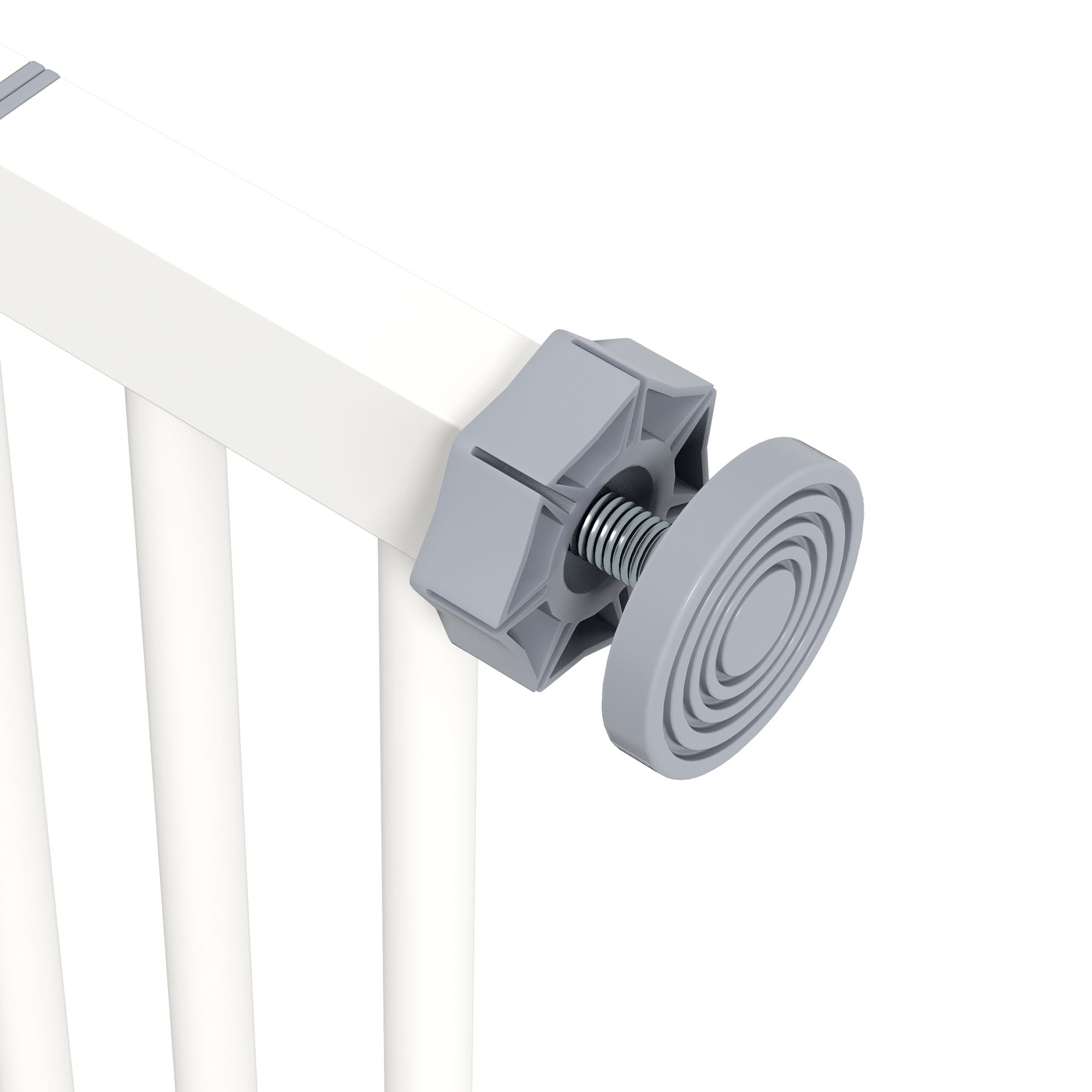 Dog Gate Stair Gate Pressure Fit Pets Barrier Auto Close for Doorway Hallway, 74-87cm Wide Adjustable, White