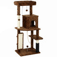 Charger l'image dans la visionneuse de la galerie, Cat Tree for Large Cat Adults, 52 Inch Cat Tower for Indoor Cats w/ Scratching Posts, Cat Bed, Condo, Jumping Platforms, Toy Balls, Anti-tip Kit, Leopard Print
