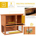 Load image into Gallery viewer, Rabbit Hutch Guinea Pig Hutch Wooden with No-Leak Tray, Asphalt Roof, Antiseptic Wood Outdoor for 1-2 Rabbits 85 x 50 x 80cm - Orange
