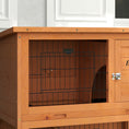 Load image into Gallery viewer, Rabbit Hutch Guinea Pig Hutch Wooden with No-Leak Tray, Asphalt Roof, Antiseptic Wood Outdoor for 1-2 Rabbits 85 x 50 x 80cm - Orange
