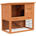 Load image into Gallery viewer, Rabbit Hutch Guinea Pig Hutch Wooden with No-Leak Tray, Asphalt Roof, Antiseptic Wood Outdoor for 1-2 Rabbits 85 x 50 x 80cm - Orange
