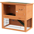Load image into Gallery viewer, Rabbit Hutch Guinea Pig Hutch Wooden with No-Leak Tray, Asphalt Roof, Antiseptic Wood Outdoor for 1-2 Rabbits 85 x 50 x 80cm - Orange
