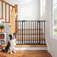 Load image into Gallery viewer, Baby Gate, 30"-32", 33"-35", 35"-37", 38"-40"W Pet Gate with Auto-Close, Two-Way Open, Pressure Mounted for Stair, Doorways and Hallways, 36"H, Black
