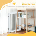 Load image into Gallery viewer, Foldable Dog Gate, Freestanding Pet Gate, Dog Barrier with Two Support Feet, for Doorways, Stairs, Halls - White
