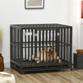 Load image into Gallery viewer, Heavy Duty Steel Dog Crate Kennel Pet Cage with Wheels for Portability and a Door for Convenient Access Anti-Pinching Floor, 40.7"L x 29.5"W x 34.6"H, Black
