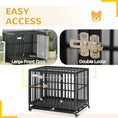 Load image into Gallery viewer, Heavy Duty Steel Dog Crate Kennel Pet Cage with Wheels for Portability and a Door for Convenient Access Anti-Pinching Floor, 40.7"L x 29.5"W x 34.6"H, Black
