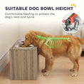 Load image into Gallery viewer, Elevated Dog Bowls with Storage Cabinet, Raised Dog Bowl Stand, Pet Feeding Station with Slow Feeder & Non-Slip, for Large Pets, Brown Wood Grain
