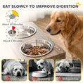 Load image into Gallery viewer, Elevated Dog Bowls with Storage Cabinet, Raised Dog Bowl Stand, Pet Feeding Station with Slow Feeder & Non-Slip, for Large Pets, Brown Wood Grain
