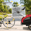 Load image into Gallery viewer, Dog Bike Trailer, 2-in-1 Pet Stroller Cart Bicycle Carrier, Folding Cart Frame with Suspension, Universal Bicycle Coupler, Reflectors, Flag, for Medium Dogs Up to 44 LBS, Red
