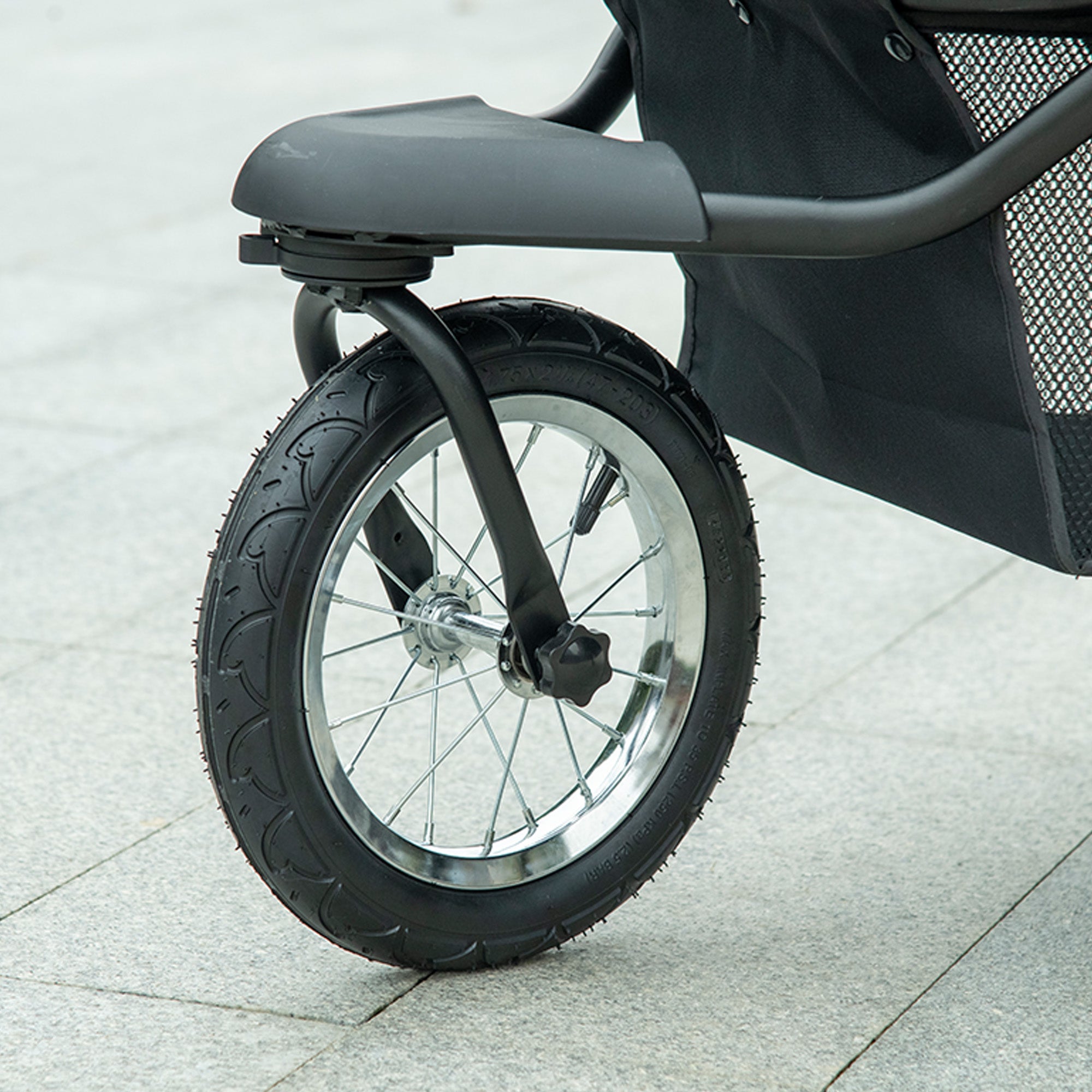 3 Wheels Pet Stroller, Foldable Dog Stroller with Adjustable Canopy, Safety Tether, Cushion, Storage Basket, Portable Jogger for Small and Medium Dogs and Cats, Dark Green