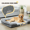 Load image into Gallery viewer, Memory Foam Dog Bed Sofa, Washable Orthopedic Dog Bed Couch with Removable Flannel Cover, 3-Sided Pet Pillow with U-Shape Bolster, Non-Slip Bottom, Grey, 112 x 80 x 16.5 cm
