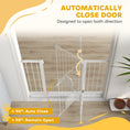 Load image into Gallery viewer, 30"-52" Extra Wide Pet Gate with Small Door, 35"H Dog Gate with Safety Gate Barrier, Stair Pressure Fit, Auto Close, Double Locking, for Doorways, Hallways, White
