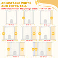 Load image into Gallery viewer, 30"-52" Extra Wide Pet Gate with Small Door, 35"H Dog Gate with Safety Gate Barrier, Stair Pressure Fit, Auto Close, Double Locking, for Doorways, Hallways, White
