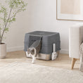 Load image into Gallery viewer, Stainless Steel Cat Litter Box with Lid, High Sided Enclosed Litter Box with Removable Lid, Tray, Scoop, Easy to Clean, Odor Control, Anti-Leakage, Grey
