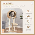 Charger l'image dans la visionneuse de la galerie, Modern Cat Tree, Multi-Level Cat Tower with Sisal Scratching Post Condo and Hanging Rope 39" H, Beige
