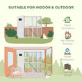 Load image into Gallery viewer, Large Catio Outdoor Cat Enclosure Weatherproof Cat House with Cat Condo, Indoor Wooden Cat Cage Pet Kennel, 77"L x 38"W x 69"H, White
