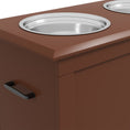 Load image into Gallery viewer, PawHut Raised Pet Feeding Storage Station with 2 Stainless Steel Bowls Base for Large Dogs and Other Large Pets, Brown
