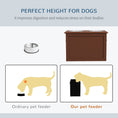 Load image into Gallery viewer, PawHut Raised Pet Feeding Storage Station with 2 Stainless Steel Bowls Base for Large Dogs and Other Large Pets, Brown

