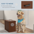 Load image into Gallery viewer, PawHut Raised Pet Feeding Storage Station with 2 Stainless Steel Bowls Base for Large Dogs and Other Large Pets, Brown
