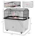 Load image into Gallery viewer, PawHut Hamster Cage, Gerbil Cage 2 Tier with Wheels, Deep Bottom, Ramp, Food Dish, Water Bottle, for Dwarf Hamster, Syrian Hamster, 57 x 43 x 57cm - Black
